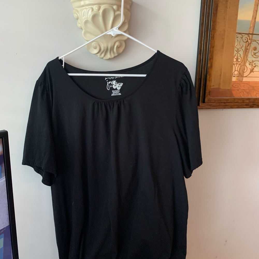 Just My Size 3x black cotton top/fits like a 2x